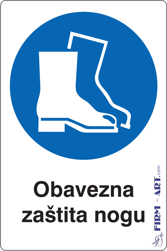 Znaci obaveze - Obavezna zaštita nogu (Sito štampa firm-art.com) 